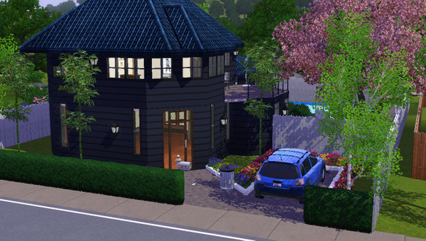 Sims 3 — The Hideaway - No CC by Phathum6900 — The Hideaway has an open spaced living room, kitchen/dining room, 2