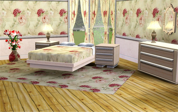 Sims 3 — marcorse_sweet rosies pattern by marcorse — A romantic, classic rose wallpaper pattern