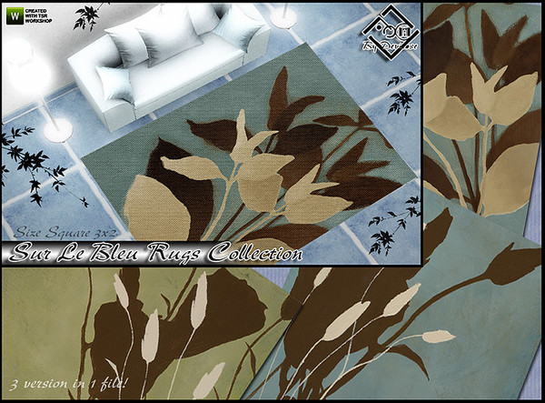 Sims 3 — Sur Le Bleu Rugs Collection by Devirose — by Devirose-Artist of the Pictures:loreth-lanie-sur-le-bleu-3 version
