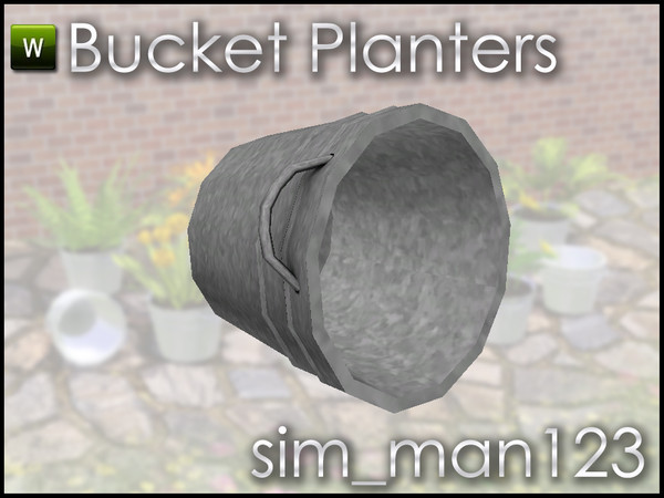 Sims 3 — Empty Bucket - Knocked Over by sim_man123 — Knocked over version of my Empty Bucket, from my Bucket Planters
