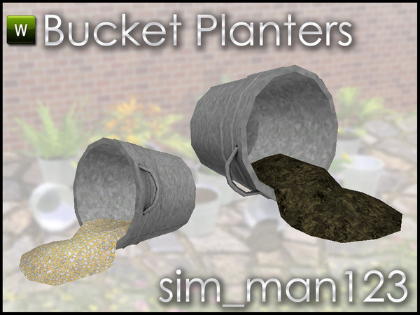 Sims 3 — Spilled Bucket Planter by sim_man123 — Spilled Bucket Planter, part of my Bucket Planters set. Made by