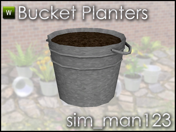 Sims 3 — Dirt Filled Bucket Planter by sim_man123 — Dirt Filled Bucket from my Bucket Planters set. Made by sim_man123