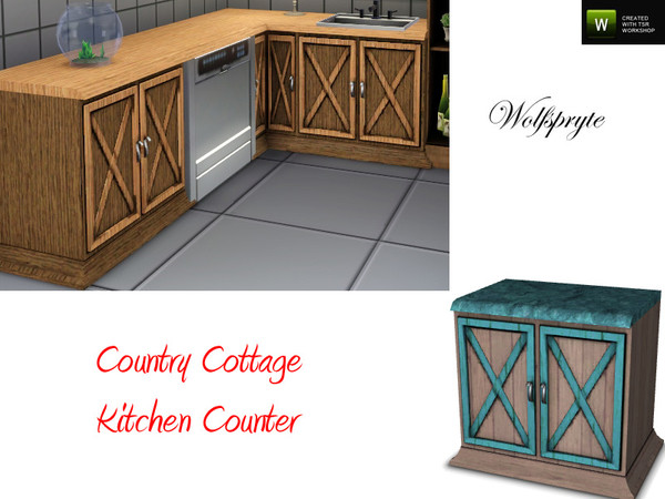 Sims 3 — Country Cottage Kitchen Counter by wolfspryte — part of the Country Cottage Kitchen Collection