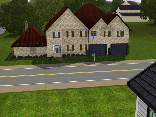 Sims 3 — 69 Car Lane by Belgeminee — Very large house, with 3 bedrooms and 4 bathrooms, large study, dining area, and