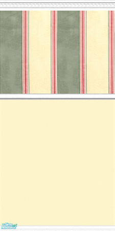 Sims 2 — Cream Stripe Wallpaper by Riverwillows — Green and Cream striped wallpaper. Part of the Respite Living Room by