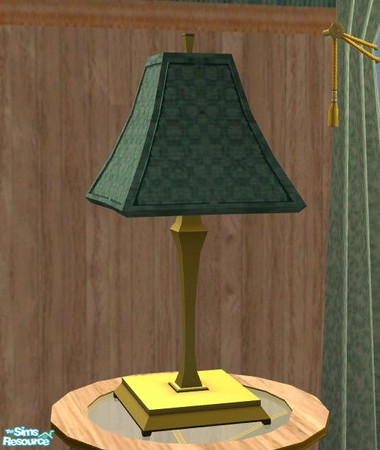 Sims 2 — Verde Living Room - Lamp by Riverwillows — Lovely green recolor of Mutske\'s Paula Living Room, by Riverwillows.