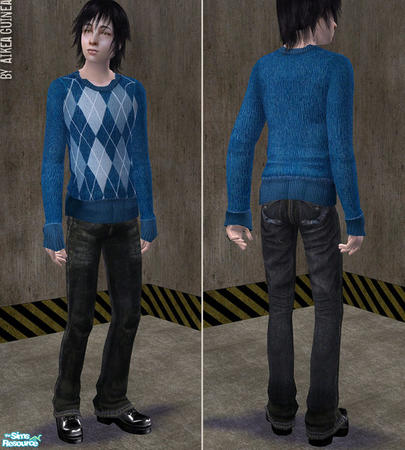 The Sims Resource - Spiderweb Gothic Outfits for Teen Males
