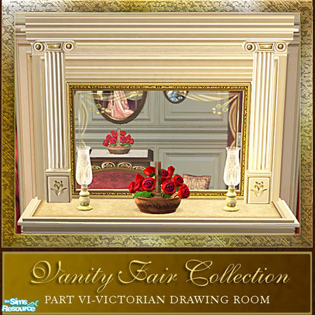 Sims 2 — Vanity Fair Drawing Room Collection - Mirror Recol by Cashcraft — 