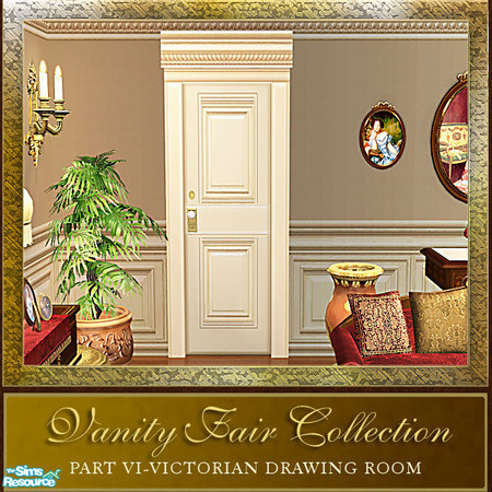 Sims 2 — Vanity Fair Drawing Room Collection - Door Recol by Cashcraft — 