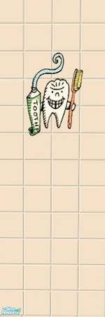 Sims 2 — The Clean Feeling Bath Tile Set - Smile by lilaclaughter — \"What did I come in here for?\" Nifty tile