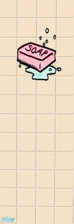 Sims 2 — The Clean Feeling Bath Tile Set -  Soap by lilaclaughter — \"What did I come in here for?\" Nifty tile