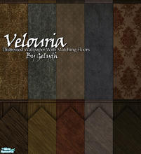 Sims 2 — Velouria - Distressed Walls and Matching Floors by gelydh — Set of five distressed and dirty walls with five