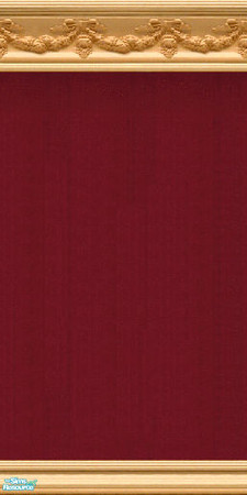 Sims 2 — jsf2PineSwagRuby by jsf — Rich, luminous, ruby, red in new pine swag mouldings. Matching jsf2CarpetRuby to