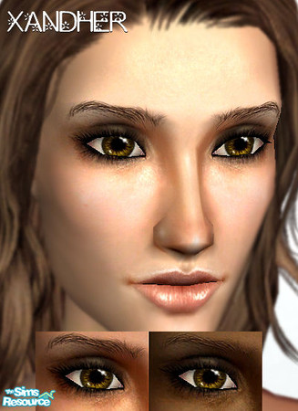 Sims 2 — Verda Eyeshadow - Truffle by Xandher — A semi-sheer eyeshadow with a softly blended effect. The blending and