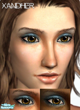Sims 2 — Verda Eyeshadow - River by Xandher — A semi-sheer eyeshadow with a softly blended effect. The blending and