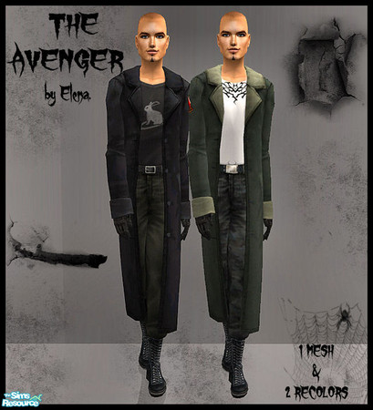 Sims 2 — The Avenger by Elena. — 1 mesh and 2 recolors. Enjoy!