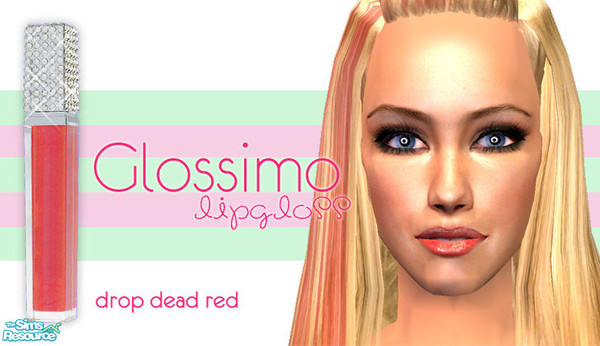 Sims 2 — Glossimo Lipgloss - Drop Dead Red by 06bek — 