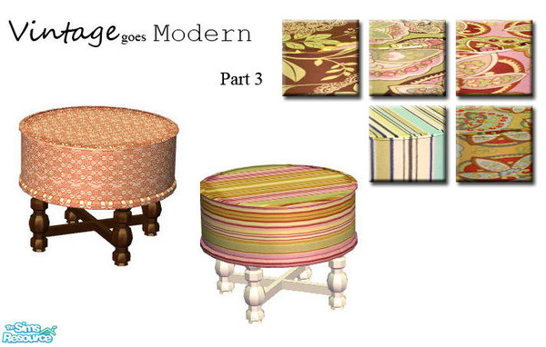 Sims 2 — Vintage goes Modern Part 3 by Sophel21 — recolor of cashcrafts Vanity Fair Bathroom - Footstool Mesh 