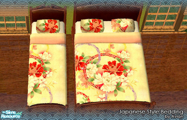 Sims 2 — ::Japanese Bedding:: - Japanese Style Bedding Byavian03 by lovelymaa — 