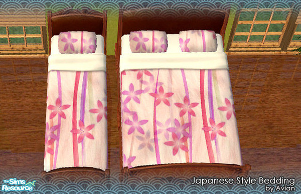 Sims 2 — ::Japanese Bedding:: - Japanese Style Bedding Byavian01 by lovelymaa — 