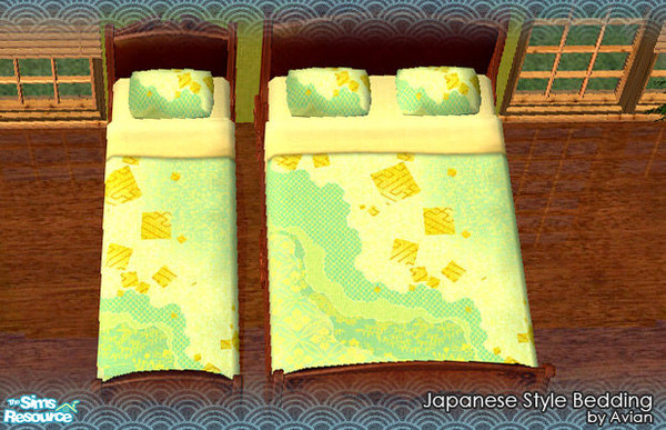 Sims 2 — ::Japanese Bedding:: - Japanese Style Bedding Byavian04 by lovelymaa — 