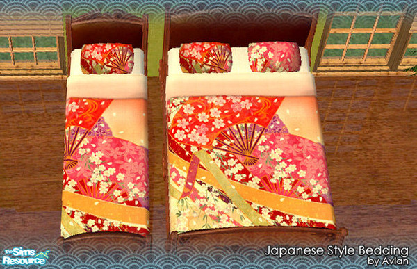 Sims 2 — ::Japanese Bedding:: - Japanese Style Bedding Byavian02 by lovelymaa — 