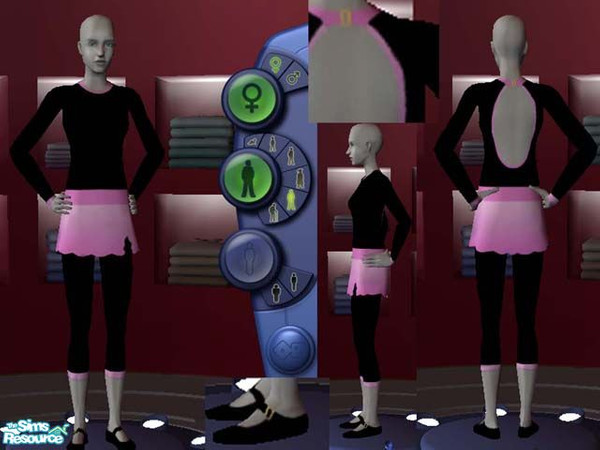 Sims 2 — DanceSkirt by shiva_jmr — A dancesuit with a skirt. hope you like it.