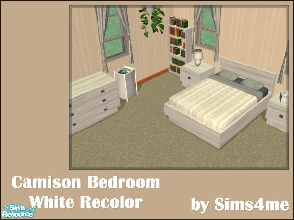 Sims 2 — Camison Bedroom - White Recolor by sims4me — A white recolor of the Camison Bedroom.