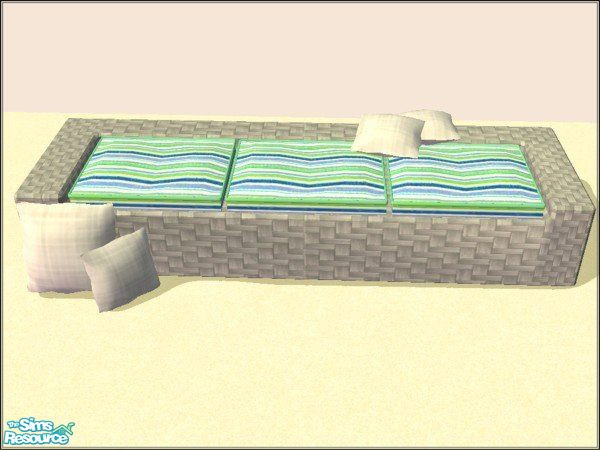 Sims 2 — Tropical Patio - White Wicker Recolor - Sofa by sims4me — A white wicker recolor of sim_man123\'s Tropical Patio