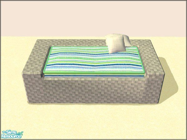 Sims 2 — Tropical Patio - White Wicker Recolor - Loveseat by sims4me — A white wicker recolor of sim_man123\'s Tropical
