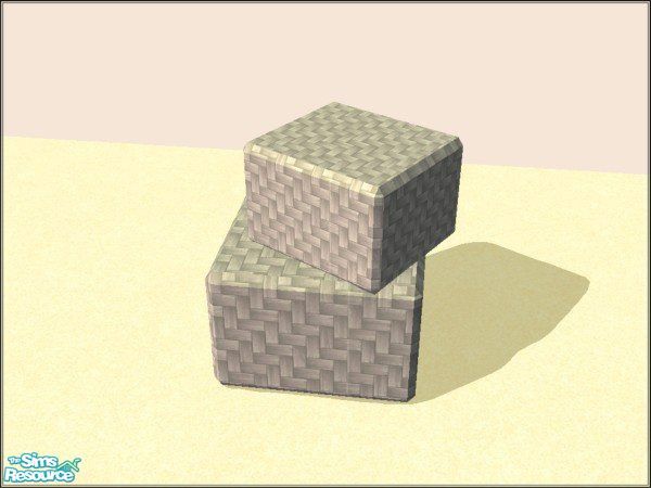 Sims 2 — Tropical Patio - White Wicker Recolor - End Table by sims4me — A white wicker recolor of sim_man123\'s Tropical