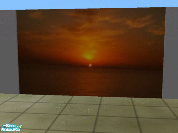 Sims 2 — Sunset Over Water Mural by chickenfreak — A mural I made using TheMistress666\'s tutorial for wall murals. My