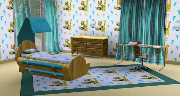Sims 3 — marcorse_walk tall pattern by marcorse — A novelty pattern suitable for a child's room - teddy and his friend