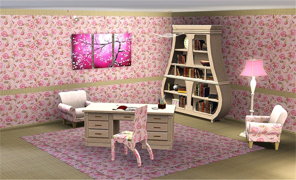 Sims 3 — marcorse_sweet twinings pattern by marcorse — A sweet and simple allover pattern of twining wild roses.