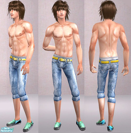 Sims 2 — OpenHouseForSims2 AM Capri Shorts - Openhouseforsims2networklost by openhousejack — a short belted capri with