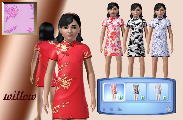 Sims 3 — willow-cf-cheongsam by willow8152 — This is cheong-sam for child.