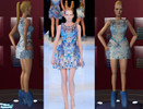 Sims 2 — Alexander McQueen Spring 2010 Blue Dress by RunwayCoutureSims2 — This is a light blue animal print dress from