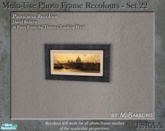 Sims 2 — Recolours 22 - St. Pauls from the Thames, Looking West by MsBarrows — A panoramic-proportion recolour, featuring