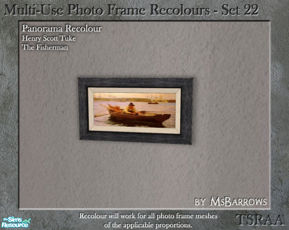 Sims 2 — Recolours 22 - The Fisherman by MsBarrows — A panoramic-proportion recolour, featuring Henry Scott Tuke\'s