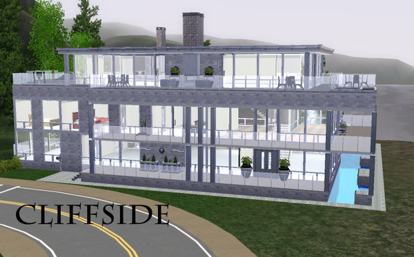 Sims 3 — Cliffside by orlov — A House for the discriminating few, whose lives revolve around entertaining , Cliffside has
