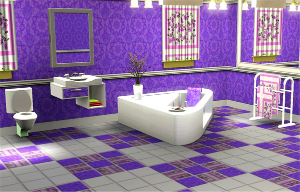 Sims 3 — marcorse_purple passion pattern by marcorse — Since I have a passion for purple . . . why not this delightful