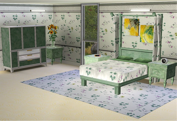 Sims 3 — marcorse_meadow sweet pattern by marcorse — A sweet little meadow flower pattern, interspersed with ivy.