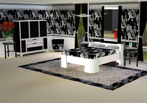 Sims 3 — marcorse_midnight rose pattern by marcorse — Dark and mysterious - that is the midnight rose pattern in