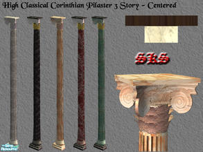 Sims 2 — Corinthian Columns 3 Set - Centered Pilaster by 71robert13 — 3 story classical Corinthian Pilaster featuring a