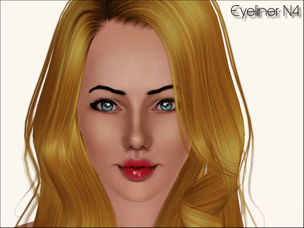 Sims 3 — Eyeliner N4 by Lushness_Sims — Eyeliner N4! :D - Three Recolorable Channels This eyeliner doesn't leave a space