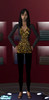 Sims 2 — Cardigan with leggings and leopard print top by simzrulez — I\'m bored of maxis outerwear so i made this using