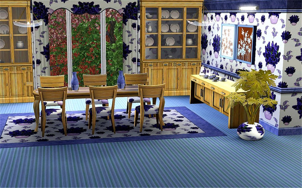 Sims 3 — marcorse_royal hyacinth pattern by marcorse — Hyacinths in the deepest and richest of royal purple are the focus
