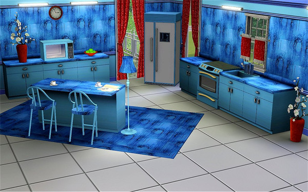 Sims 3 — marcorse_the rains came pattern by marcorse — A winter scene, pictorial pattern of bare trees, rising