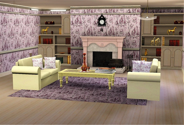 Sims 3 — marcorse_oasis pattern by marcorse — A pictorial pattern featuring thirsty travellers and animals seeking relief