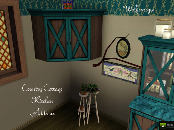 Sims 3 — Country Cottage Kitchen Addons *TSRAA* by wolfspryte — Back again.. with add-ons for the Country Cottage
